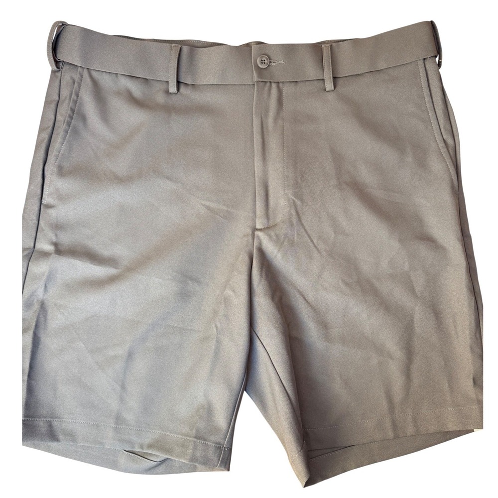 PGA Tour Mens Asphalt Grey Flat Front Golf Shorts PVBS3002DS Size 36 NWT
